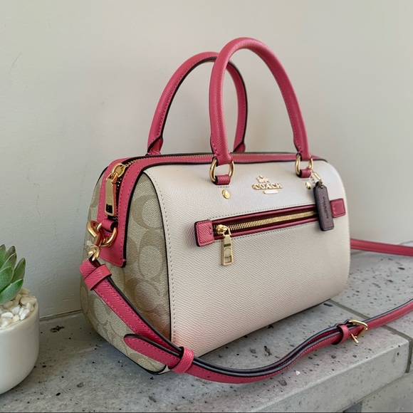 NWT Coach Rowan Satchel in Colorblock Signature 🎀 - Picture 3 of 13